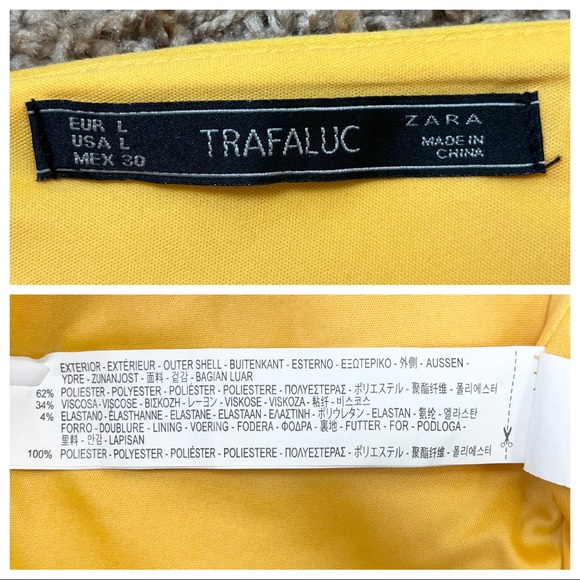 ZARA TRAFALUC Mod Retro A-Line Exposed Zipper Mini Dress L Boho Preppy 60s - Picture 10 of 11